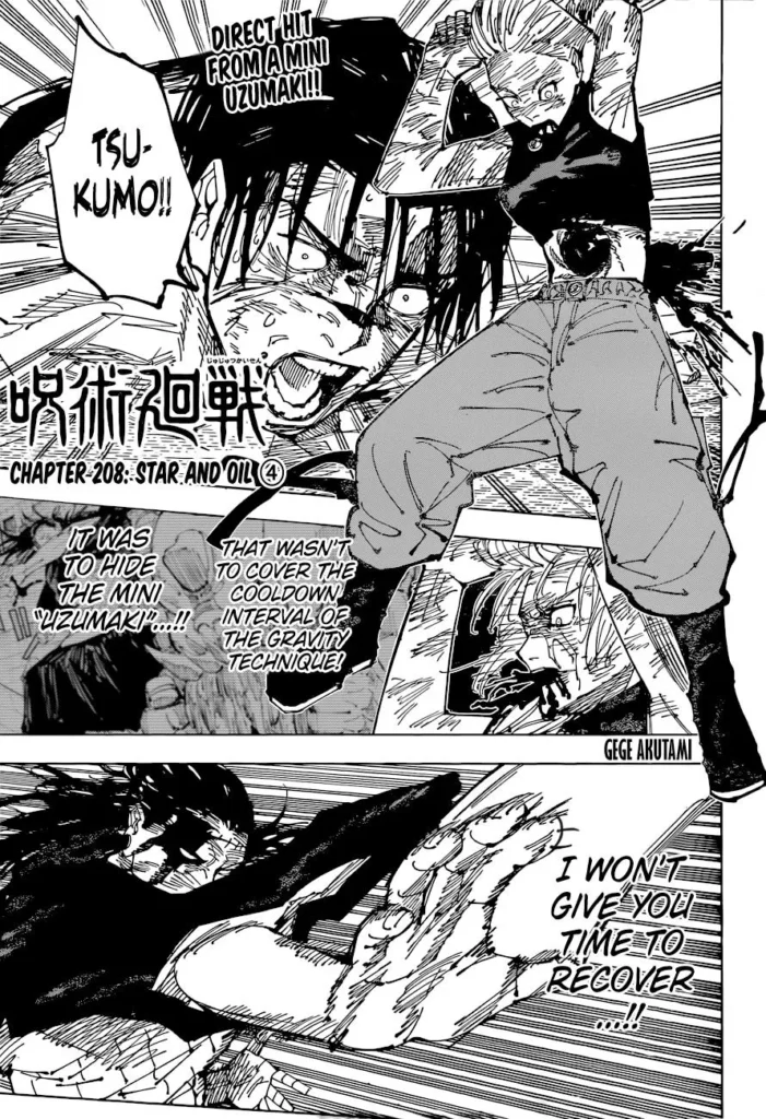 JJK Manga Chapter 208 2