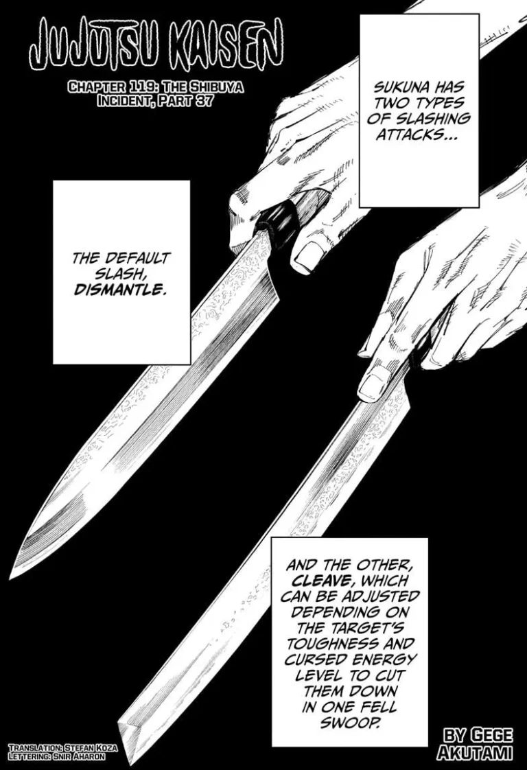 Jujutsu Kaisen Manga Chapter 119