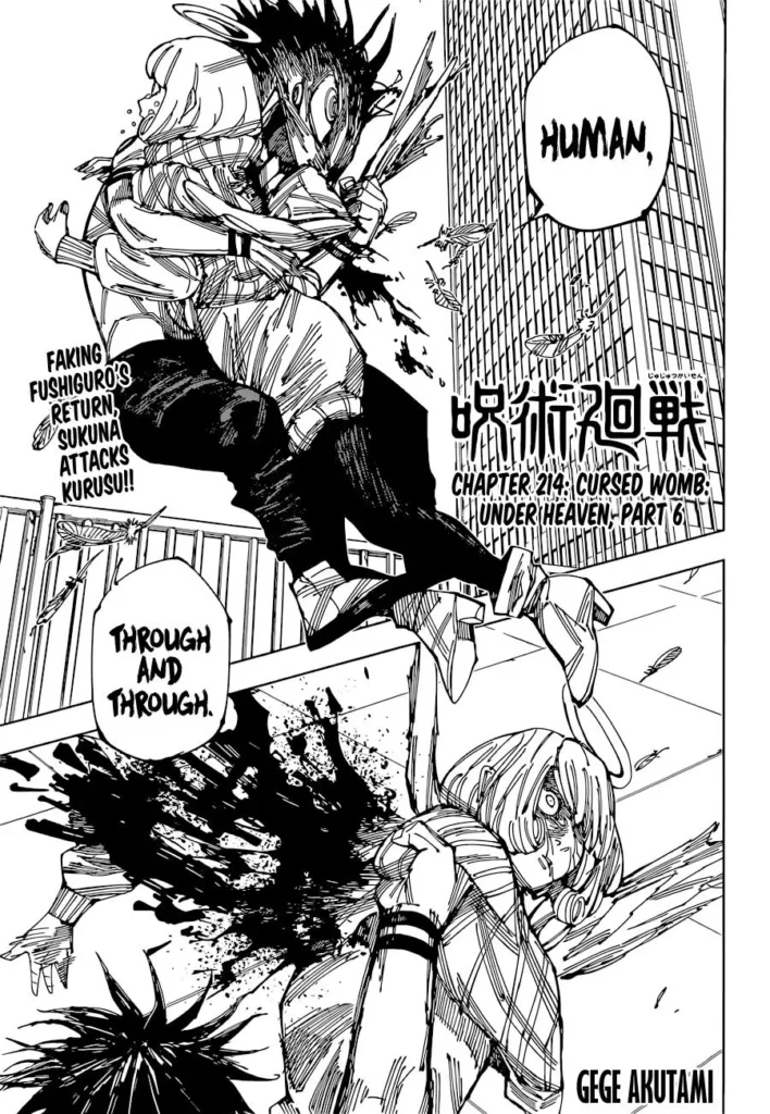 Jujutsu Kaisen Manga Chapter 214